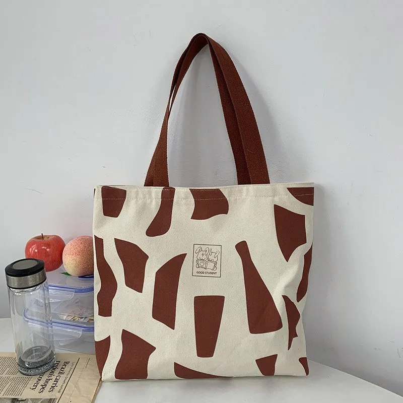 Female Class College Book Holding Korean Style With Zipper Artistic Shoulder Bags