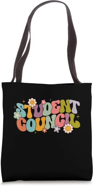 First Day Of School Student Council groovy Flower Students Tote Bag