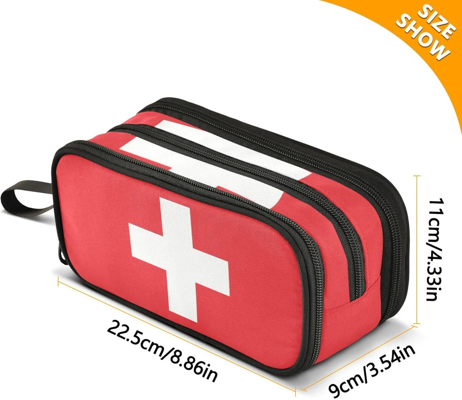 Fisyme Switzerland Flag Pencil Case Large Capacity Pen Box Makeup Pouch Holder Organizer Stationery Bag for School Office College Traval