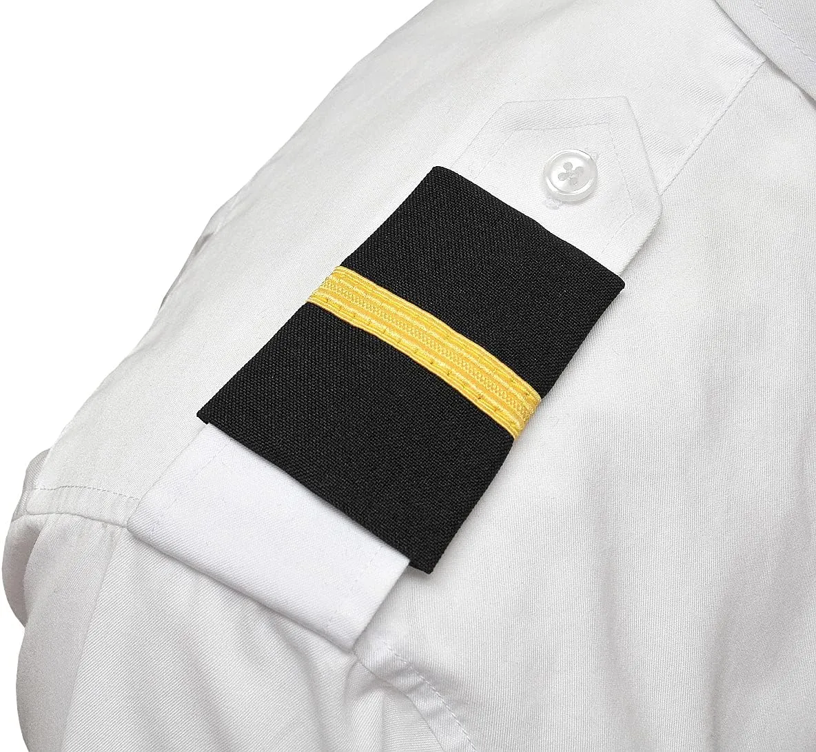 Flight Student - One Bar Pilot Epaulets Gold Nylon on Black