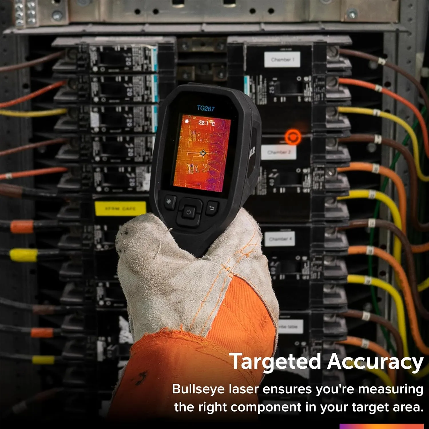FLIR TG267 Thermal Imaging Camera with Bullseye Laser: Commercial Grade Infrared Camera for Building Inspection, HVAC and Electrical