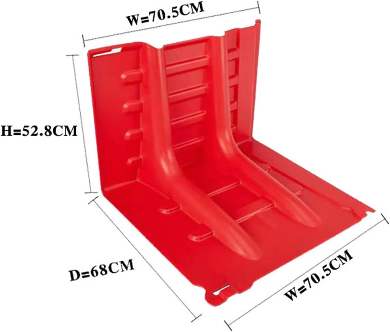 Flood Protection Board,ABS Flood Protection Barrier Reusable Water Barrier for Keeping Water Out of The Garage Bring Two Flood Bags(Red 6pcs)