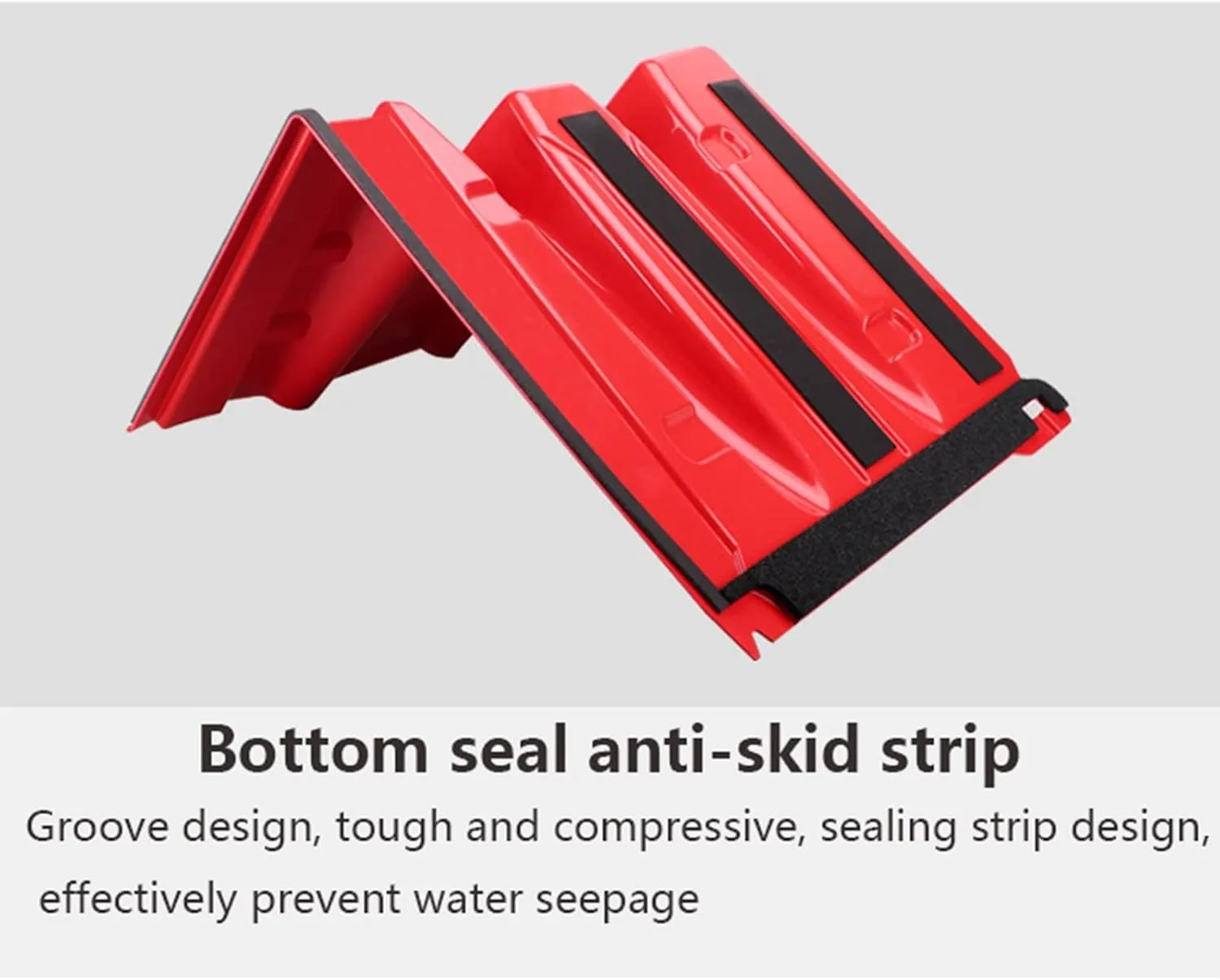 Flood Protection Board,ABS Flood Protection Barrier Reusable Water Barrier for Keeping Water Out of The Garage Bring Two Flood Bags(Red 6pcs)