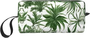 Flowering Herbs and Herbaceous Plants print Large Capacity Travel Makeup Case Organizer Makeup Bag Portable Cosmetic Bag For Women