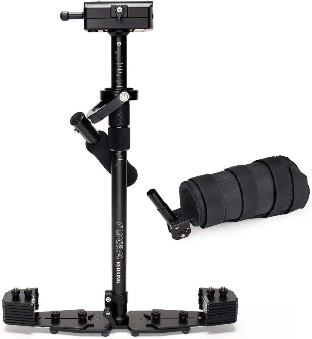 FLYCAM Redking Quick Balancing Video Camera Stabilizer Dovetail Quick Release Arm Brace, Professional CNC Aluminum for DSLR BMCC DV Camcorders up to 7kg/15.4lb and Bag