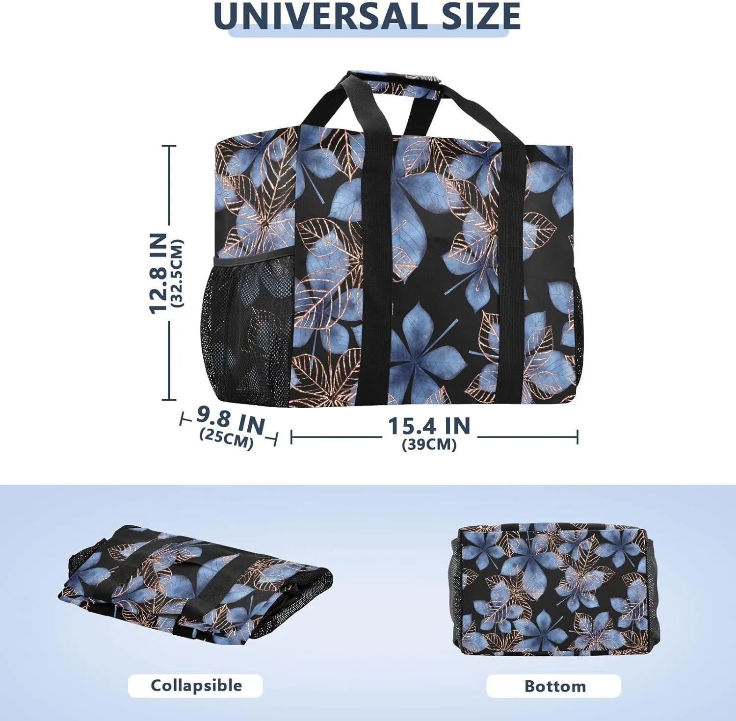 Foldable Grocery Reusable Tote Grocery Bag, Travel Canvas Shoulder Bags, Large Casual Laundry Pool Beach Bag