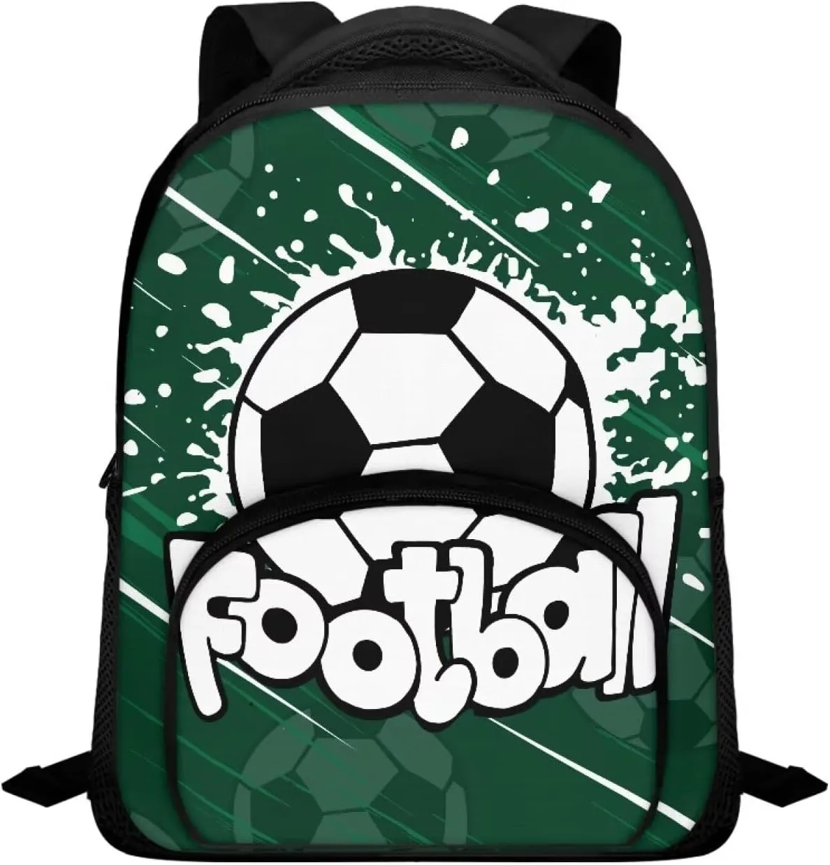 Football Print Backpack for Boys Lightweight School Bag with Multiple Compartments for Kindergarten Elementary School Students Portable 12 Inch Backpack for Teens Nice Gifts
