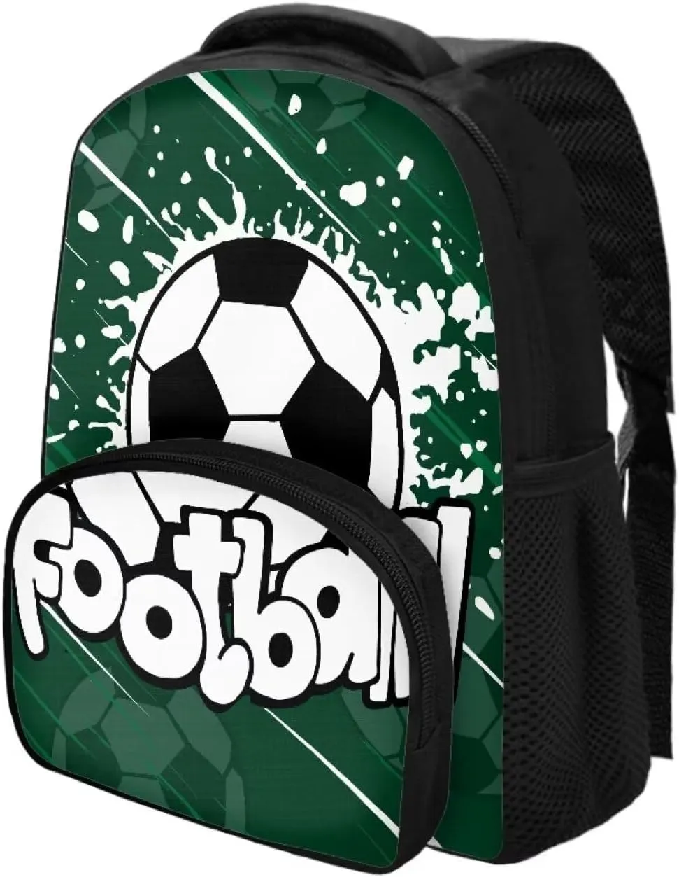 Football Print Backpack for Boys Lightweight School Bag with Multiple Compartments for Kindergarten Elementary School Students Portable 12 Inch Backpack for Teens Nice Gifts