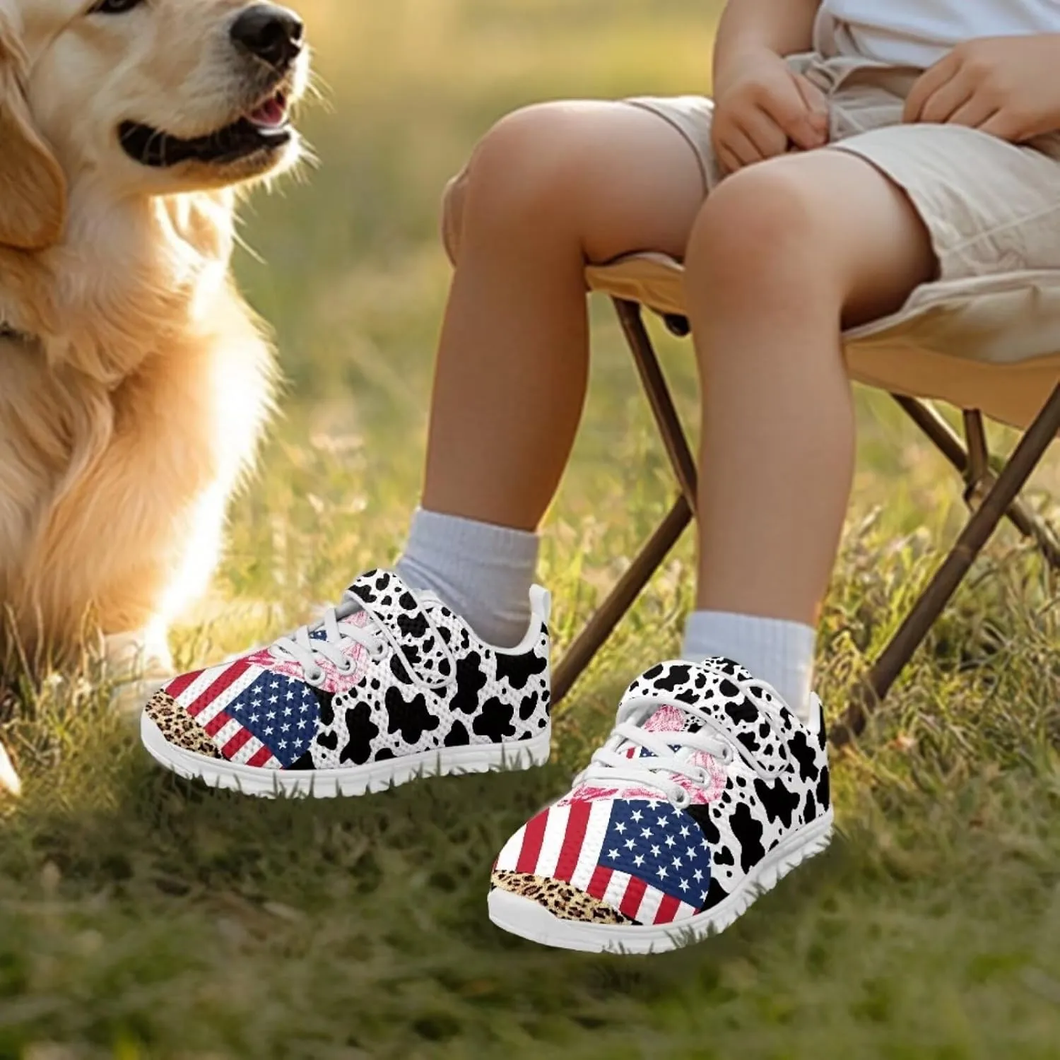 Forchrinse Tie Dye Ladybug Daisy Print Kids Sneakers for Boys Girls Ladybug Tennis Running Shoes for Little Kids Causal School Sport Sneakers Lightweight