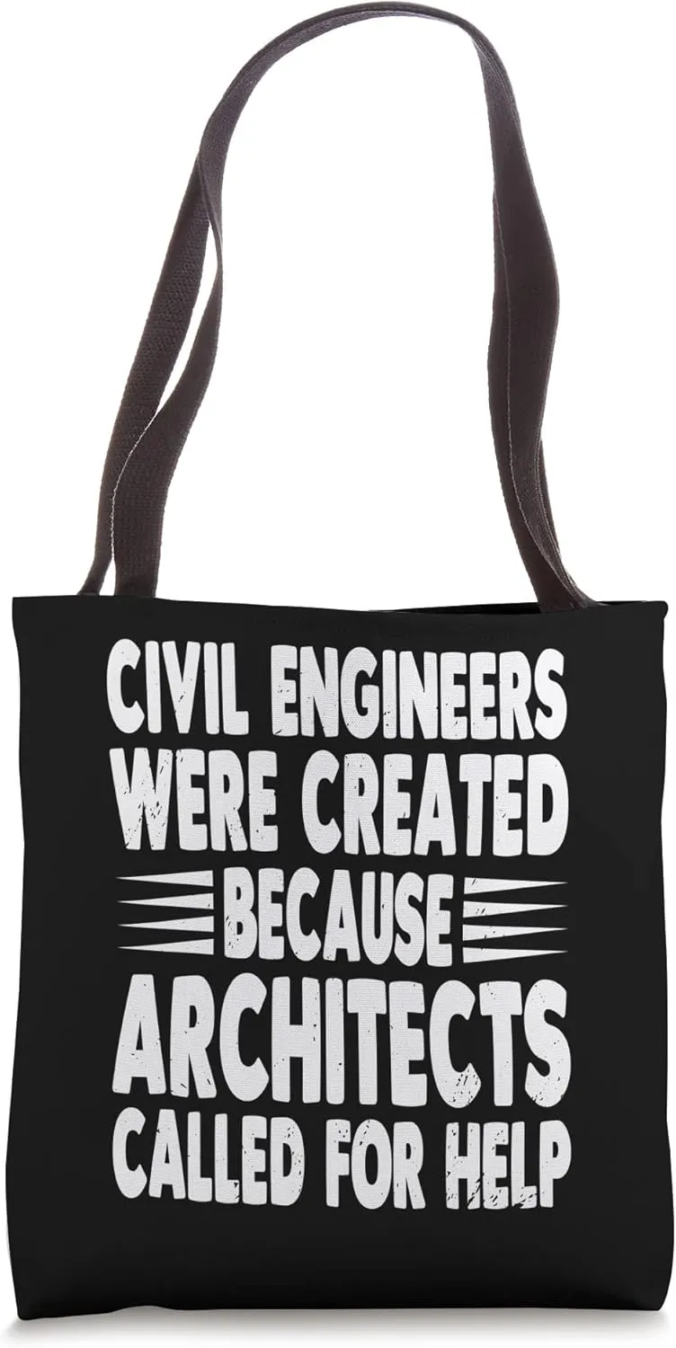 Forever Alone Gf Means Ground Floor Funny Civil Engineer Tote Bag
