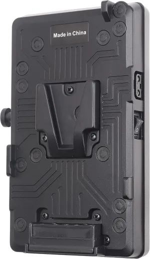 Fotga Power Adapter Coverter Plate for V Mount Battery to Gold Mount Anton Bauer Battery for Panasonic for Sony Camcorder HDV DSLR Camera,with Two 14.8V D-tap Output