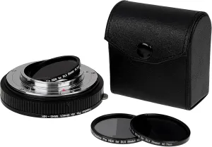 Fotodiox DLX Stretch Lens Adapter - Compatible with Mamiya 645 (M645) Mount Lens to Nikon F Mount D/SLR Cameras - with Macro Focusing Helicoid and Magnetic Drop-in Filters