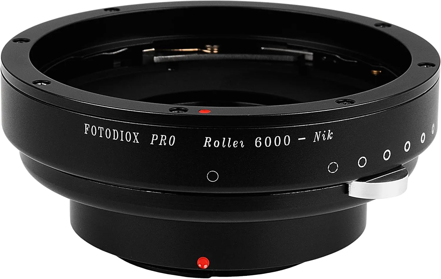 Fotodiox Pro IRIS Lens Mount Adapter - Compatible with Rollei 6000 Lenses to Nikon F-Mount Cameras