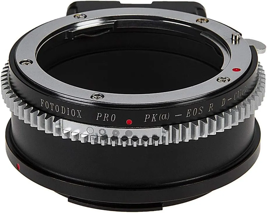 Fotodiox Pro Lens Mount Adapter Compatible with Pentax K Auto Focus Mount (PK AF) DSLR Lenses to Canon RF (EOS-R) Mount Mirrorless Camera Bodies