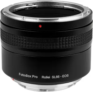 Fotodiox Pro Lens Mount Adapter - Rolleiflex SL66 (Rollei SL66E, SL66X, SL66SE) Series Lens to Canon EOS EF/EF-s DSLR Camera (w/Built-in Focusing Helicoid)