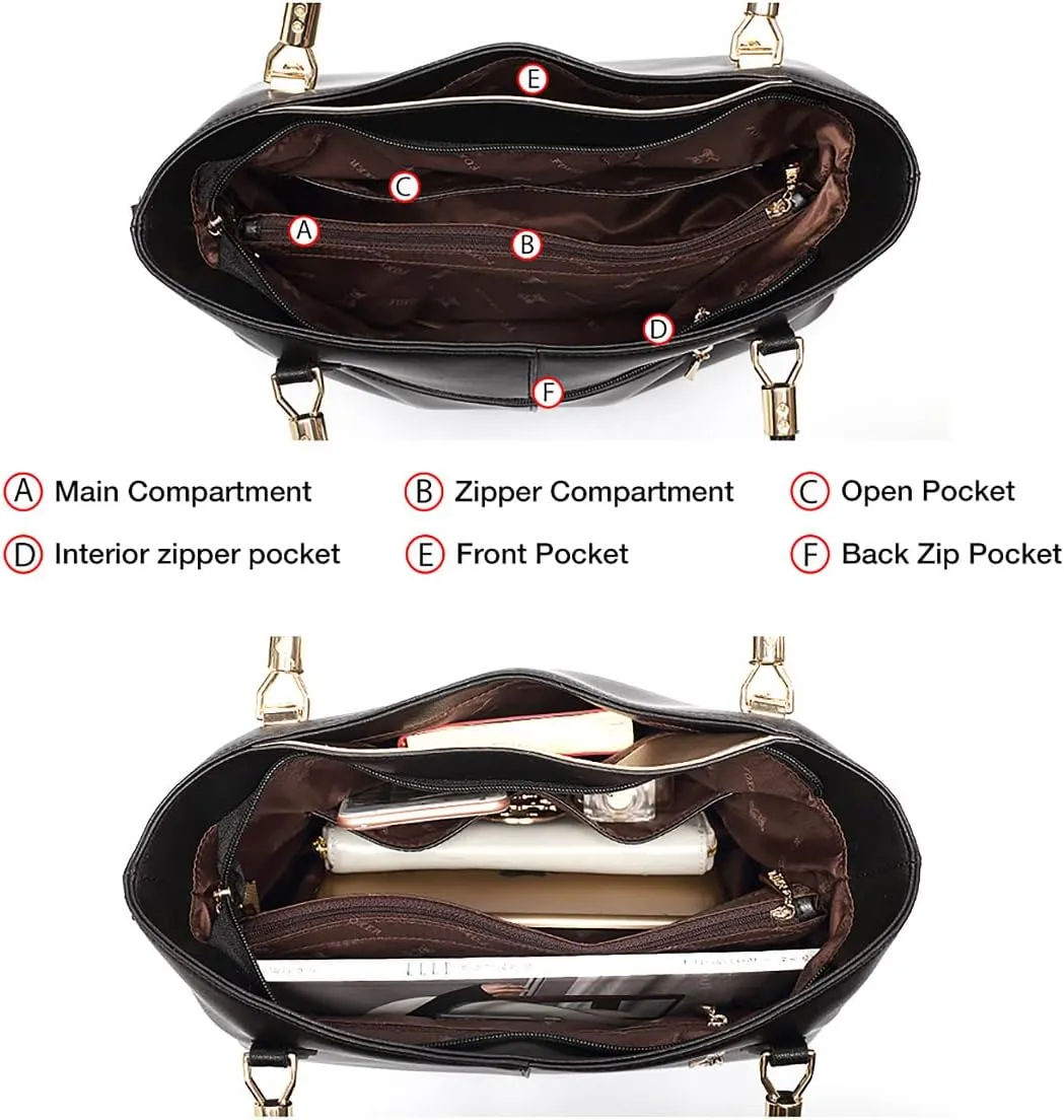 FOXLOVER Large Capacity Tote Handbags for Women, Women's Top-handle Bags Fashion Shoulder Bags Purses Minimalist design