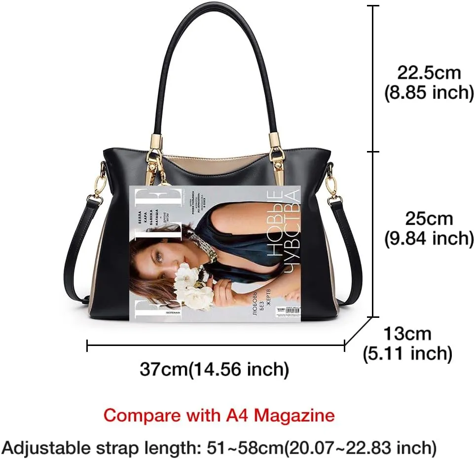 FOXLOVER Large Capacity Tote Handbags for Women, Women's Top-handle Bags Fashion Shoulder Bags Purses Minimalist design