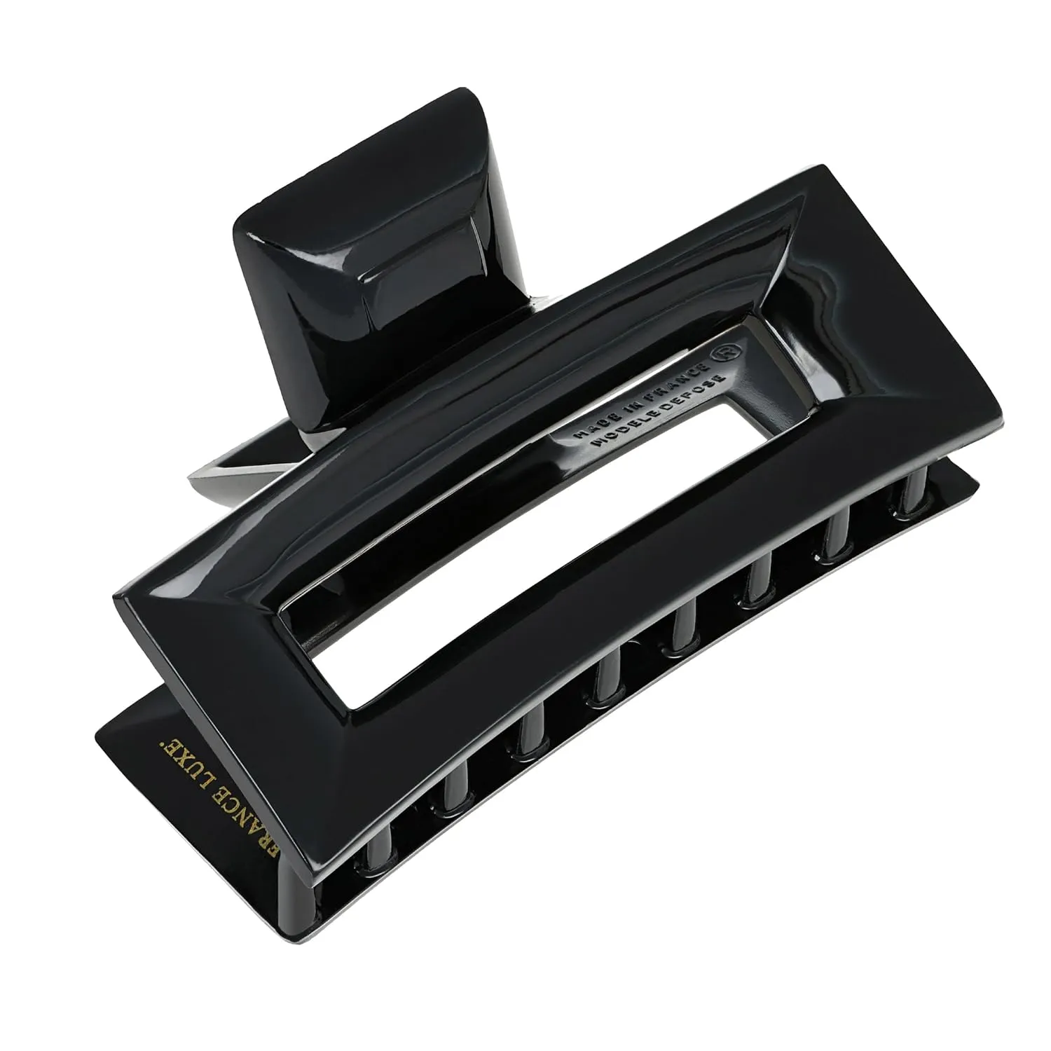 France Luxe Tammy Claw Hair clip for women, Black strong hair clip for thick hair, acetate and metal spring