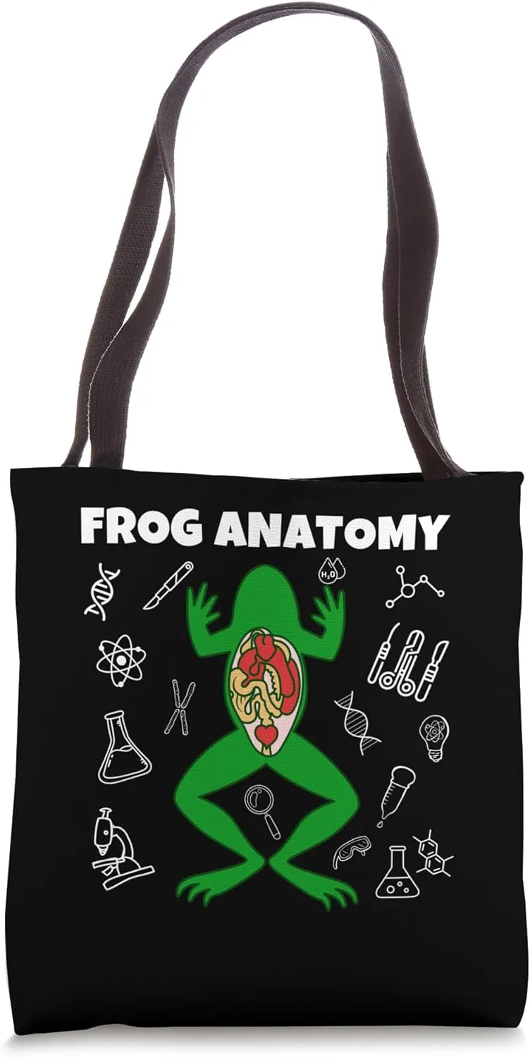 Frog Anatomy Frog Dissection Biology Amphibian Herpetologist Tote Bag