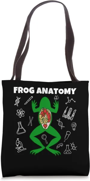 Frog Anatomy Frog Dissection Biology Amphibian Herpetologist Tote Bag