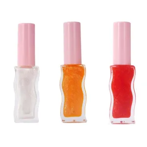 Fruit Honey Lip Oil–Lightweight, Non-Sticky Glossy Lip Oil with Sheer Tint, Perfect for a Natural,Hydrated Lip Glow and All-Day Shine,3Counts