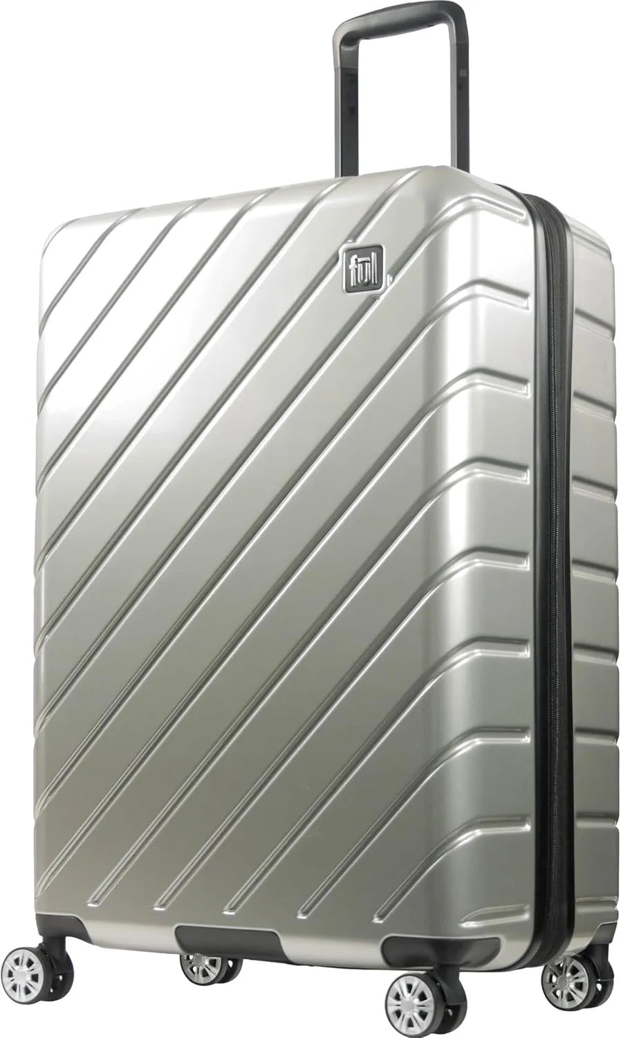 FUL Velocity Rolling Luggage, Hardshell Suitcase with Spinner Wheels, Silver, 31 Inch