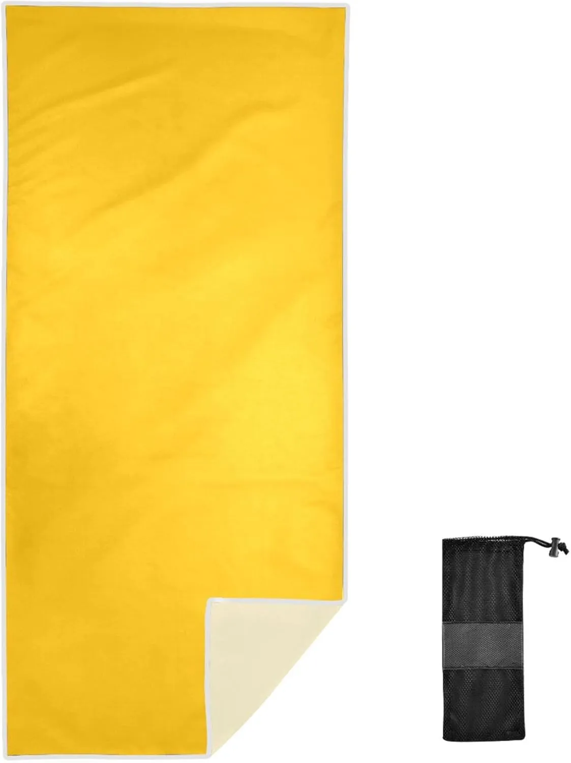 GAIGEO Amber Beach Towel Quick Dry, Beach Towel with Storage Bag, Beach Towels for Men Women, for Summer Swim, Travel Beach Towel, 30"x60"
