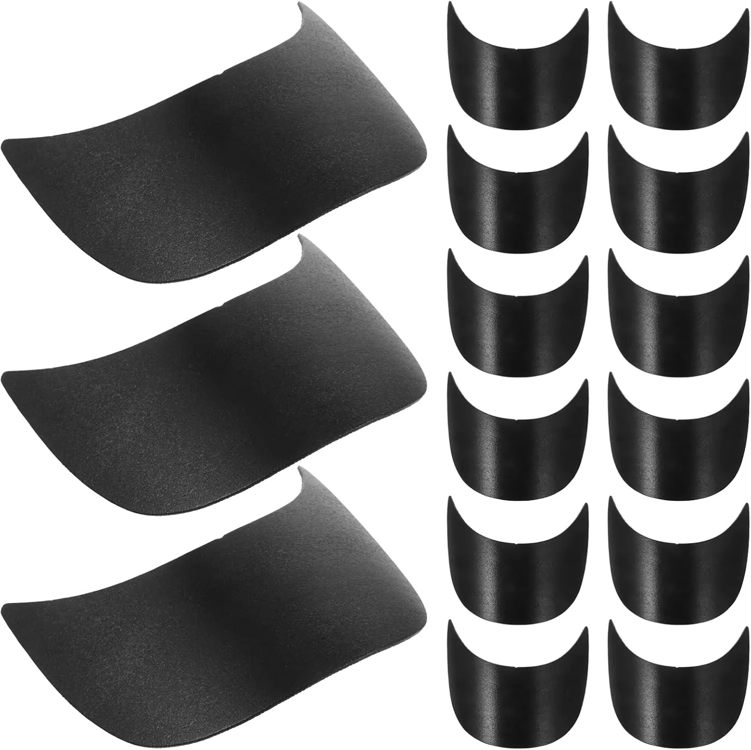Gatuida 20pcs Baseball Cap Visor Replaceable Sun-Proof Visor Uv-Proof Hat Accessory for Outdoor Black