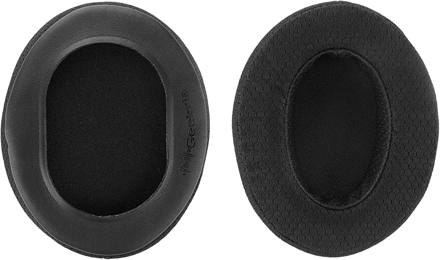 Geekria Comfort Extra Thick Mesh Fabric Replacement Ear Pads for Turtle Beach Stealth 400, 500X, 700X, 420X, Ear Force XO Seven, XP500, PX5, PX4, X42 Headphones, Ear Cushions (Black)