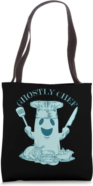 Ghostly Chef Funny Halloween Cooks Culinary Student Chef Tote Bag