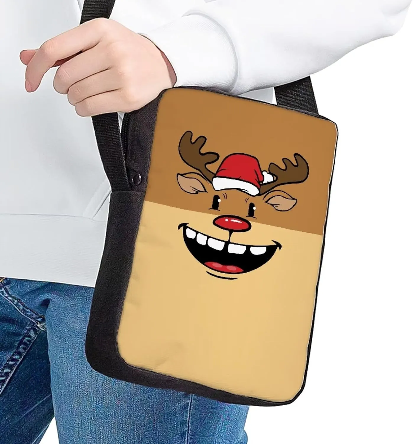 GIFTPUZZ Christmas Cross Body Bag for Woman, Fashion Design Sling Bag with Adjustable Strap, Decoration Bags