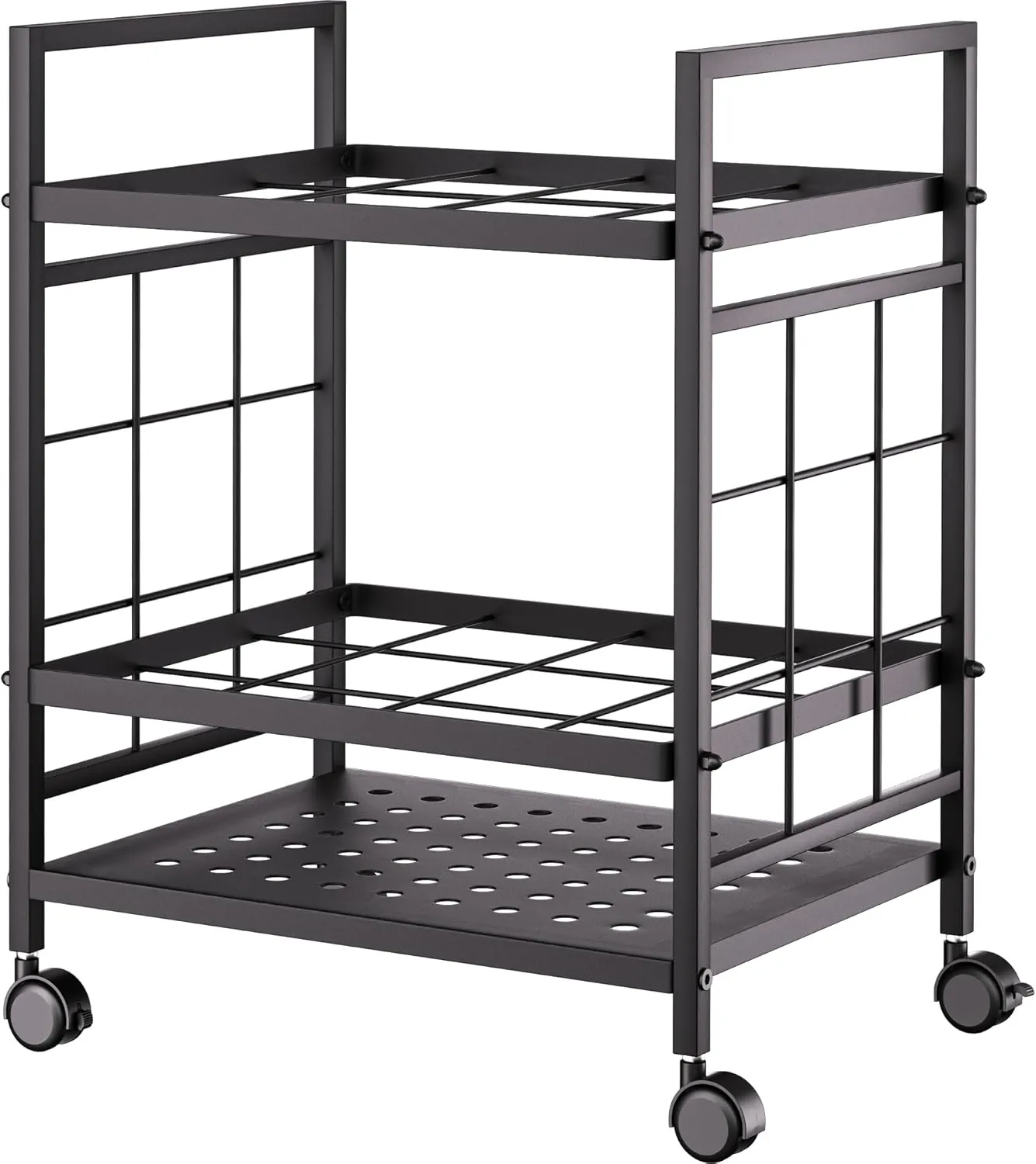 GIOTORENT Blueprint Storage Rack, Blueprint Holder with Wheels, Used for Storing Map/Poster/Blueprint/Architectural Construction Plan, 12 Slots, 2 Brakes, Silent Wheel for Home, Office, School(Black)