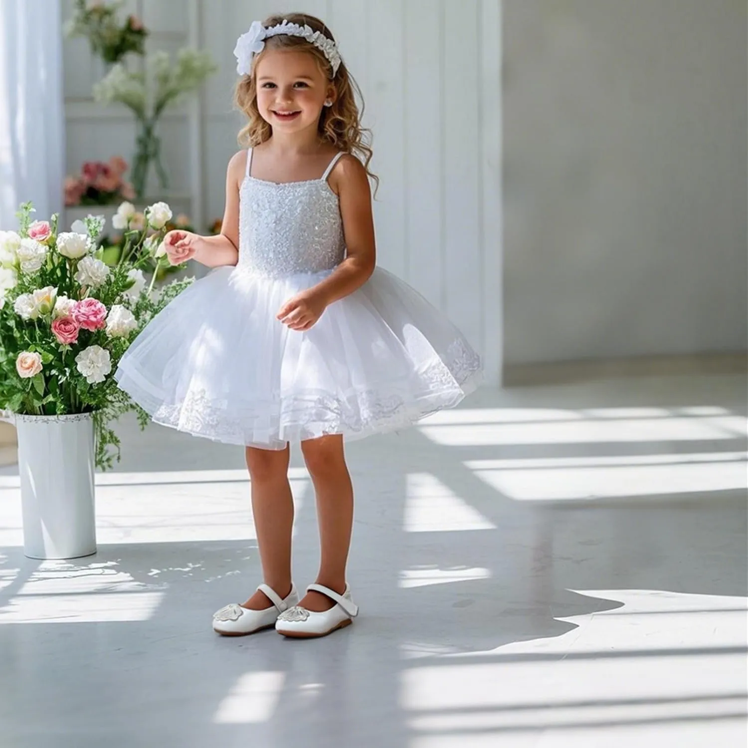 Girls Dress Shoes Ballet Mary Jane Flat Toddler Kid Bow Party Shoes