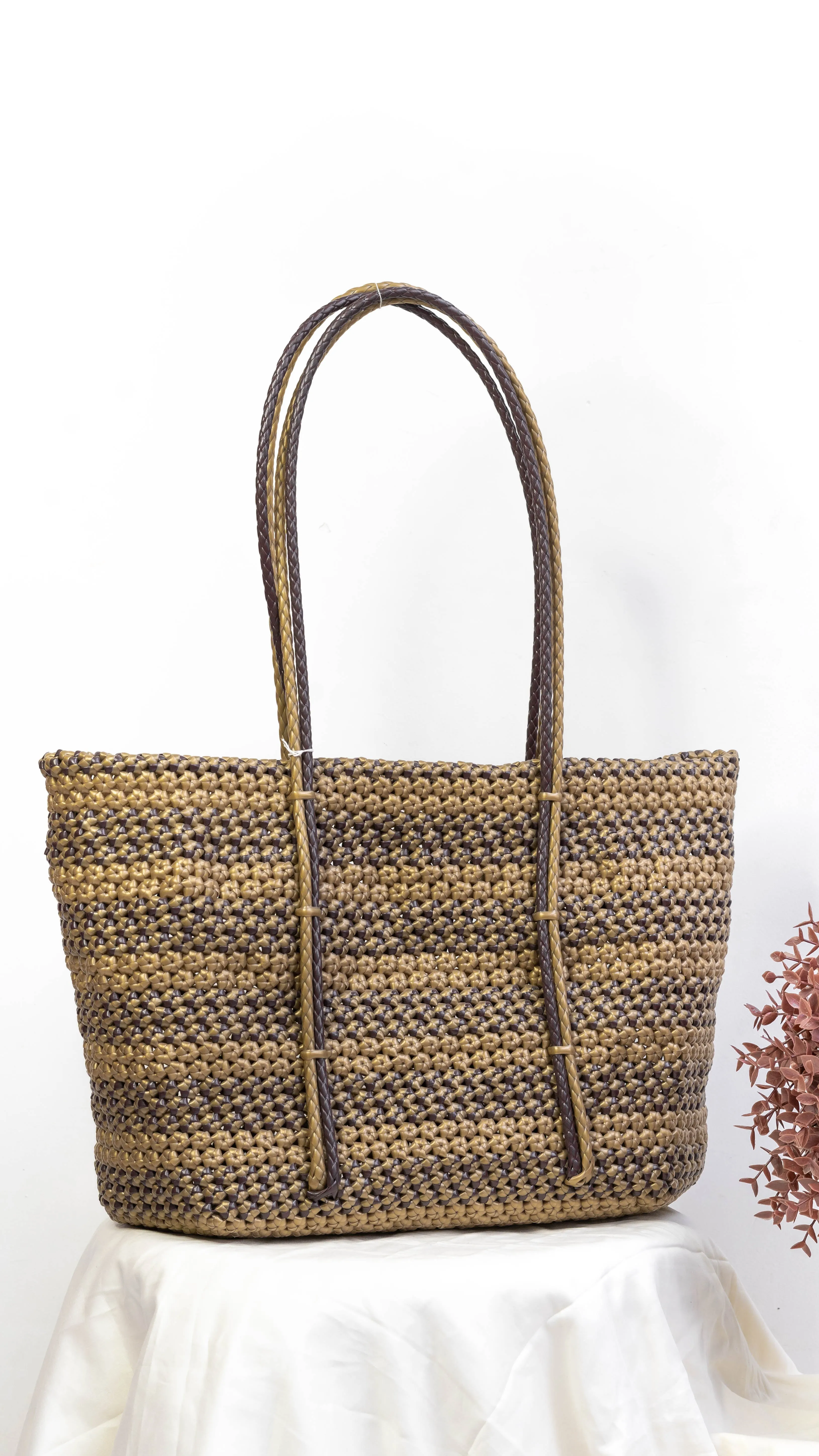 Gold & Brown Large Size Basket
