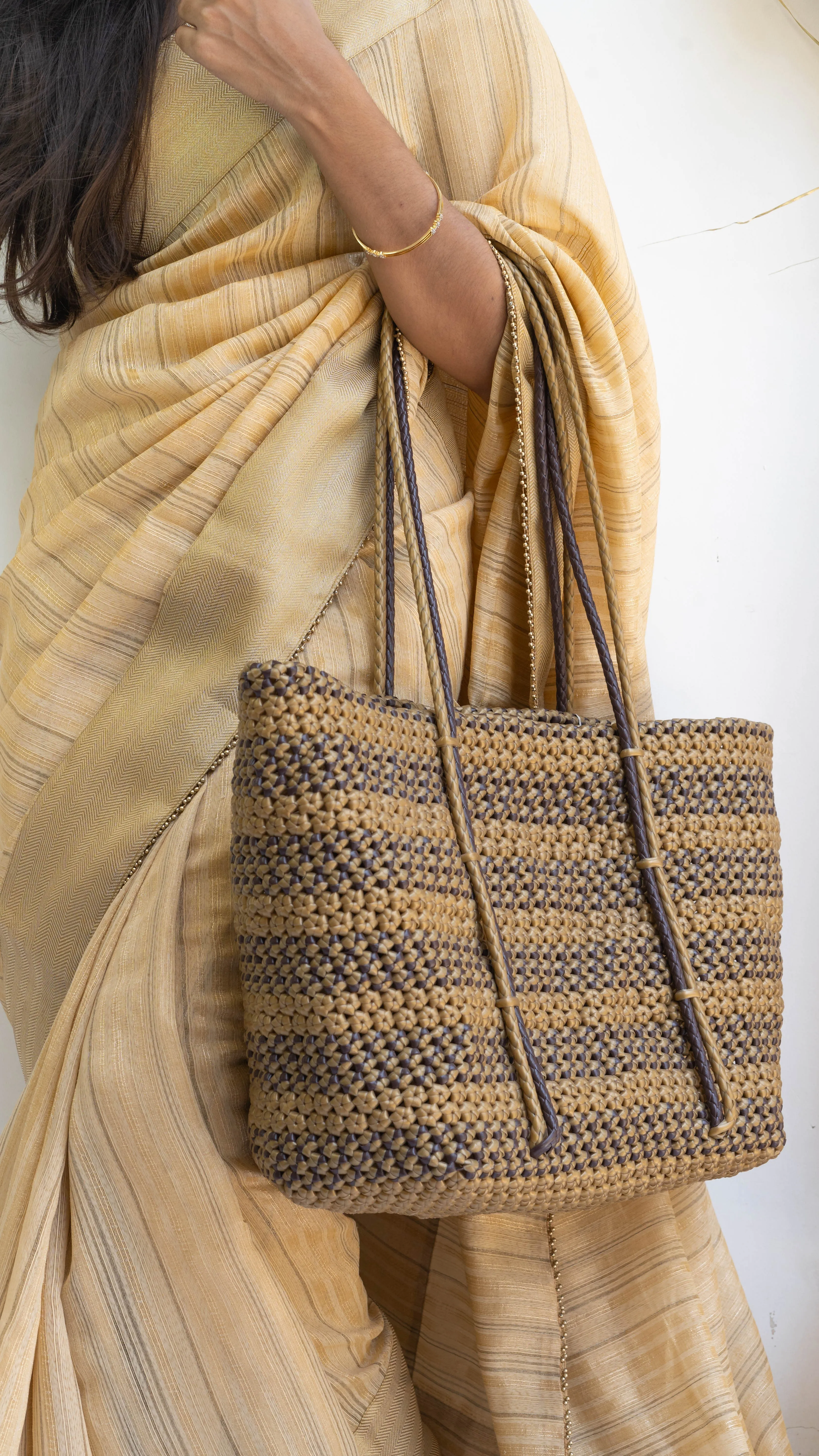 Gold & Brown Large Size Basket