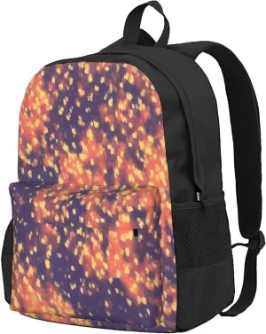 Gold Texture Printing Pattern Backpack Printing Lightweight Casual Backpack Shoulder Bags Large Capacity Laptop Backpack