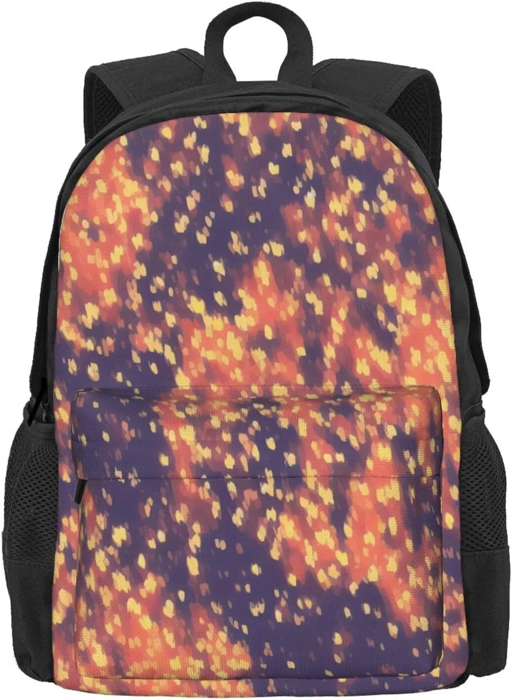 Gold Texture Printing Pattern Backpack Printing Lightweight Casual Backpack Shoulder Bags Large Capacity Laptop Backpack