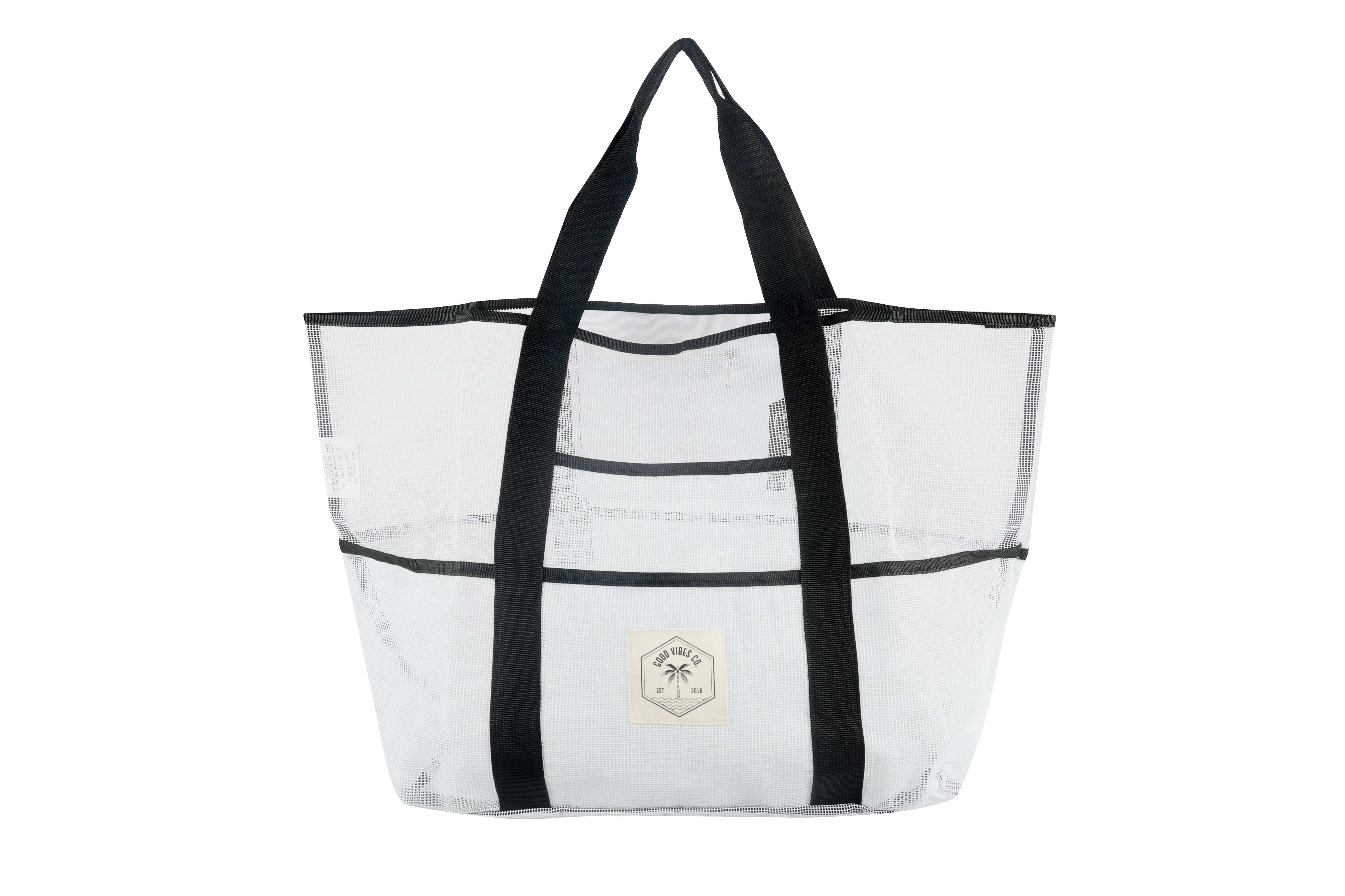 Good Vibes™ Extra Large, 9 Pocket, Ultimate Mesh Tote Beach Bag 62cm