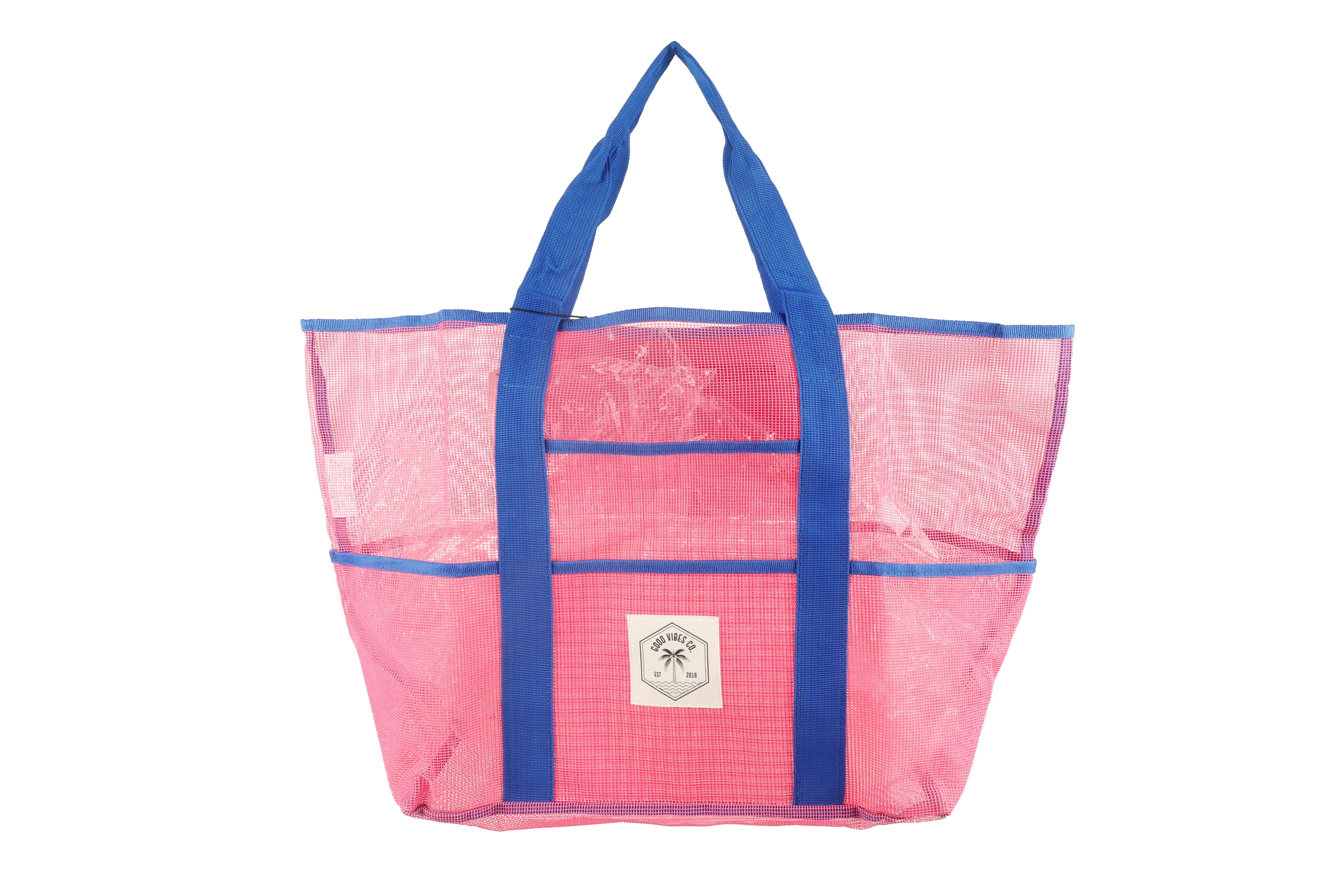 Good Vibes™ Extra Large, 9 Pocket, Ultimate Mesh Tote Beach Bag 62cm