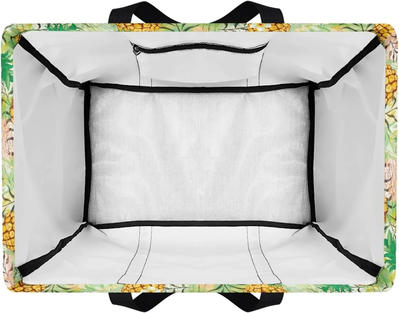 GOSTONG Tropical Pineapple Extra Large Utility Tote Bag Reusable Grocery Foldable Tote Shopping Bags for Groceries, Storage, Picnic, Beach, Pool, Laundry