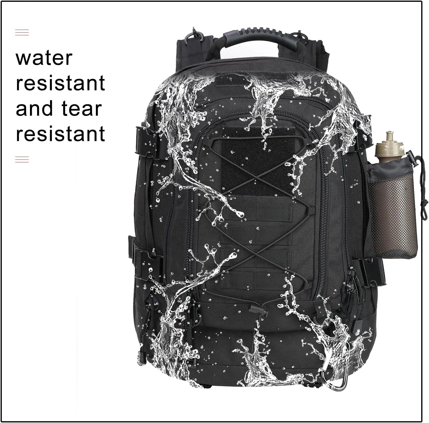 Greencity 3 Day Tactical Backpack Large Capacity Army Molle Bag Expandable Hiking Camping Hunting
