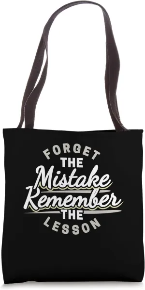 Groovy Forget The Mistake Remember The Lesson Retro Tote Bag