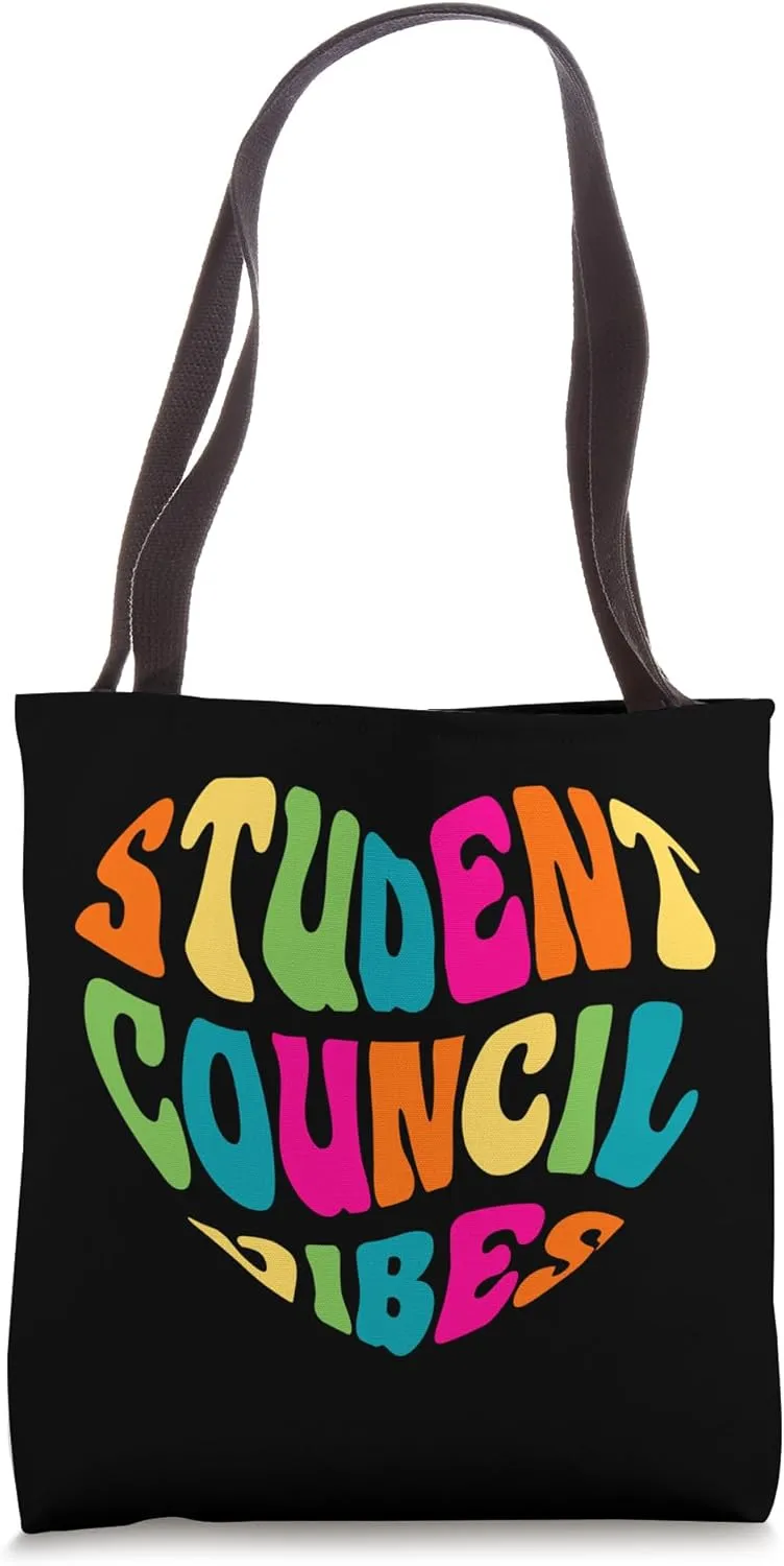 Groovy Student Council Vibes School Student Council Tote Bag
