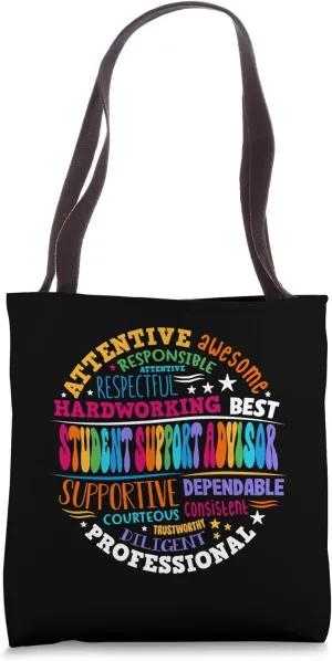 Groovy Student Support Advisor Appreciation Back To School Tote Bag