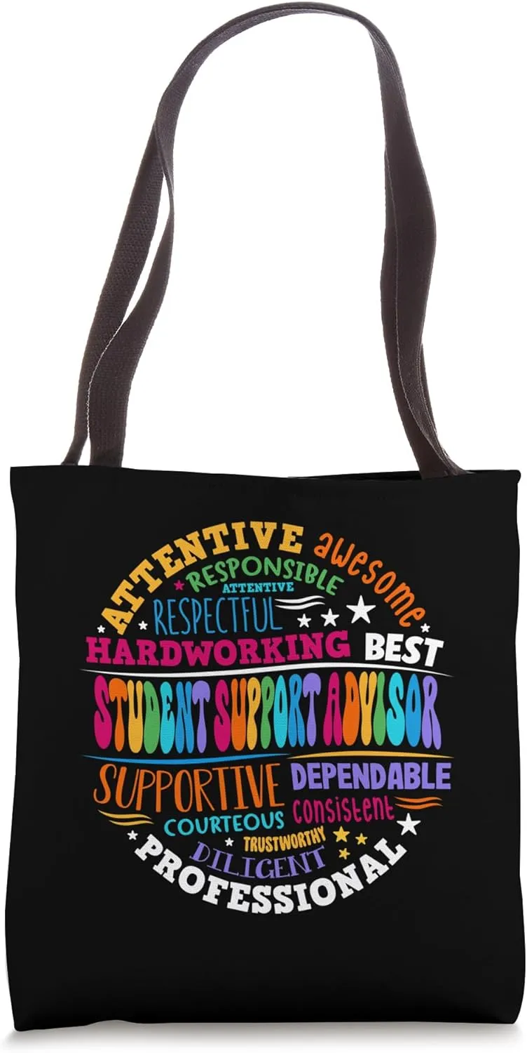Groovy Student Support Advisor Appreciation Back To School Tote Bag