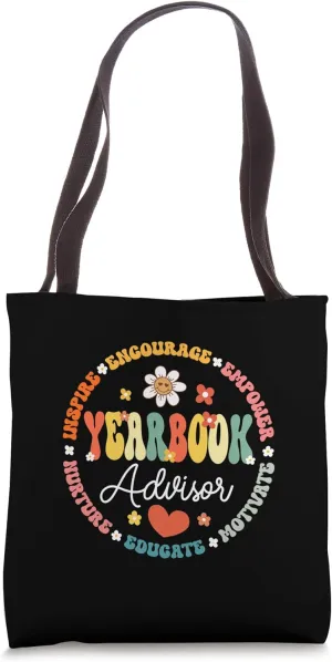 Groovy Yearbook Advisor Literary Club School Publication Tote Bag