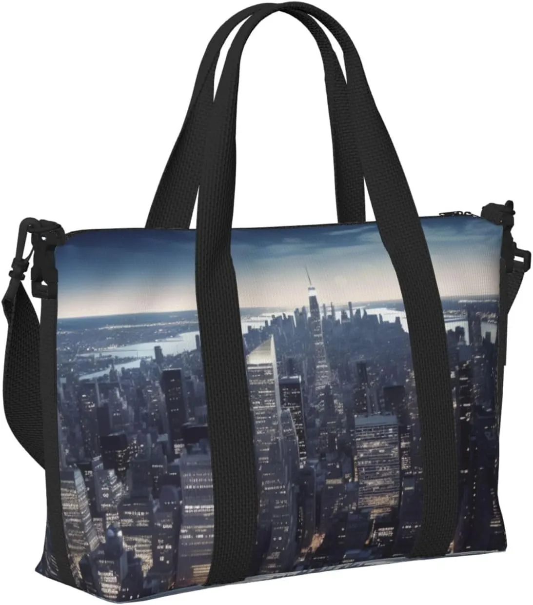 Gym Bag New York City Duffel Bag for Men Women Travel Overnight Bag with Shoe Compartment Workout Bags