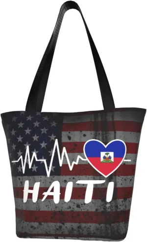 Haiti Heartbeat Fashion Shoulder Bag Large Capacity For Man Or Woman