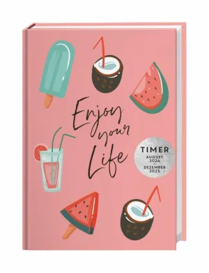 Happy Life Timer School Calendar A5 2024/2025: 17 Months from August 2024. A Practical Calendar for Daily Overview in School and Study. ... and Inspiration. (School Calendar Heye) Paperback – Student Calendar, March 19, 2024