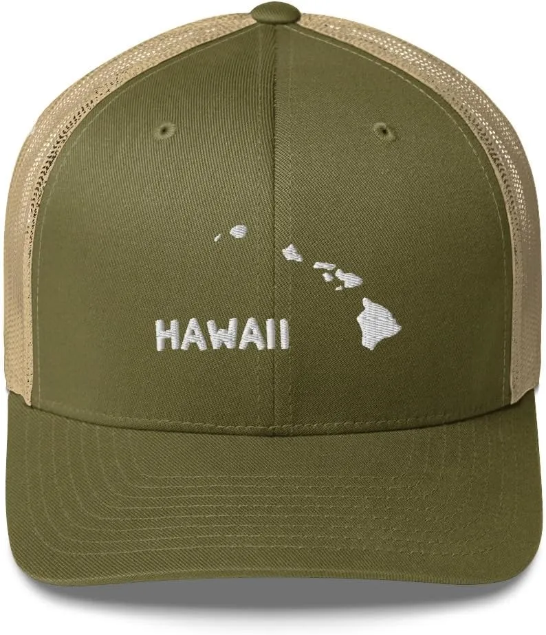 Hawaiian Islands Trucker Cap USA Travel Vacation Beach Hat Hiking Hat Cool Hat